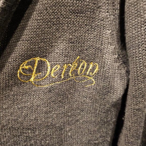 Grey knee length zippered Dereon hooded sweater - Size S - Picture 3 of 4